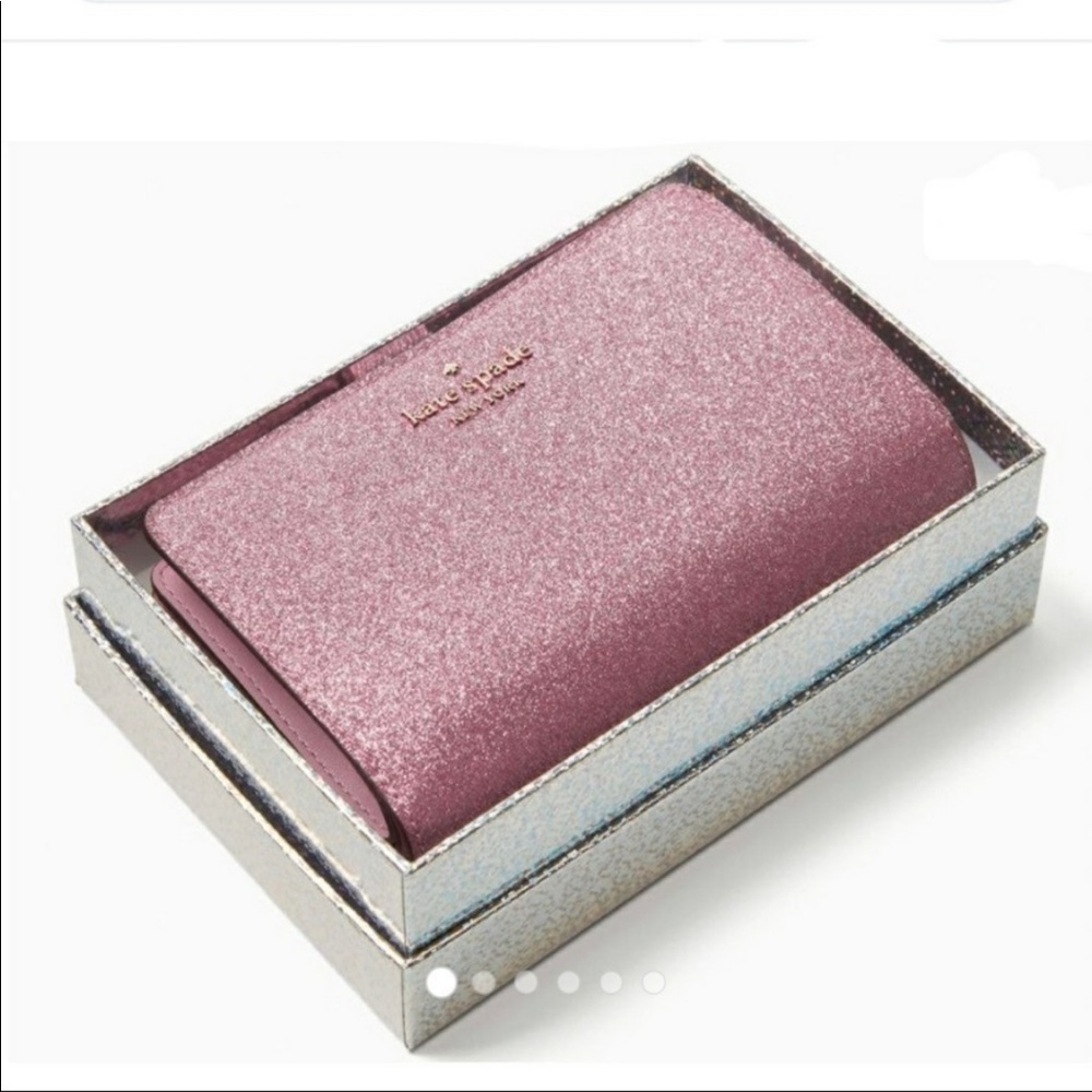Kate Spade Lola Glitter Medium Compact Wallet